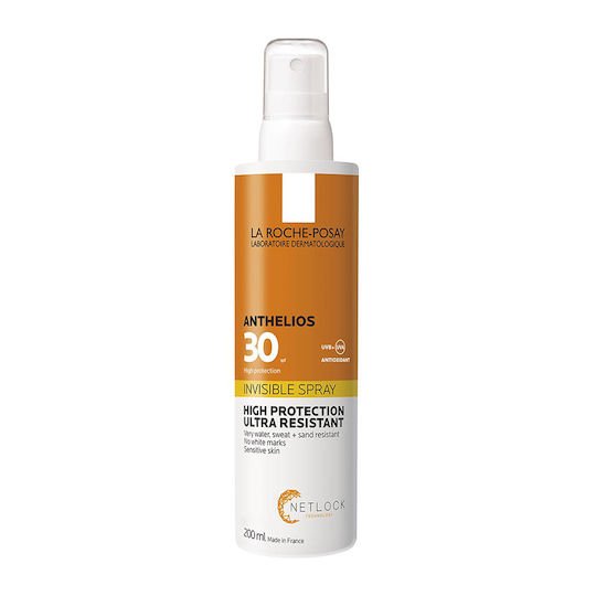 La Roche Posay Anthelios Invisible Αδιάβροχη Αντηλιακή Λοσιόν για το Σώμα SPF30 σε Spray 200ml