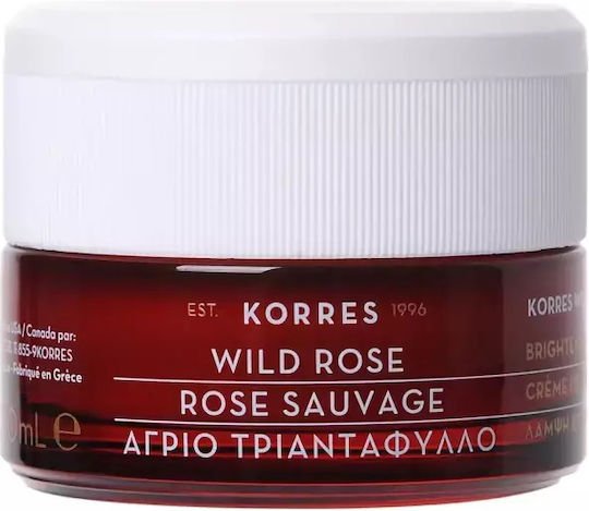 Korres Wild Rose Άγριο Τριαντάφυλλο Αντιγηραντική Κρέμα Προσώπου Ημέρας για Ξηρές Επιδερμίδες με Βιταμίνη C 40ml